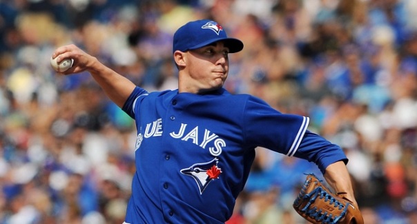 Aug 30, 2014; Toronto, Ontario, CAN; Toronto Blue Jays relief pitcher Aaron Sanchez (41) delivers a pitch during the Jays 2-0 win over New York Yankees at Rogers Centre. Mandatory Credit: Dan Hamilton-USA TODAY Sports